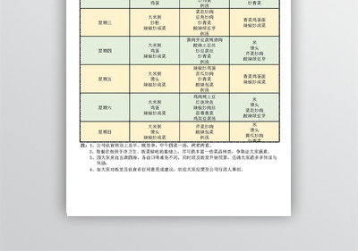 工厂饭堂菜谱模板与产品菜单管理指南